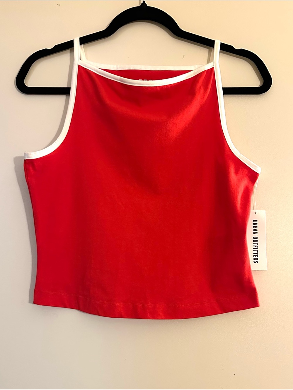 NWT BDG Urban Outfitters Romy Boatneck Cropped Tank Top in Red. Size L - Picture 4 of 10